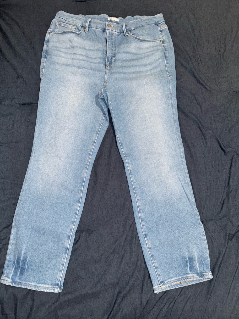 NWOT Good America Light Wash Women's Straight Leg Jeans size 18